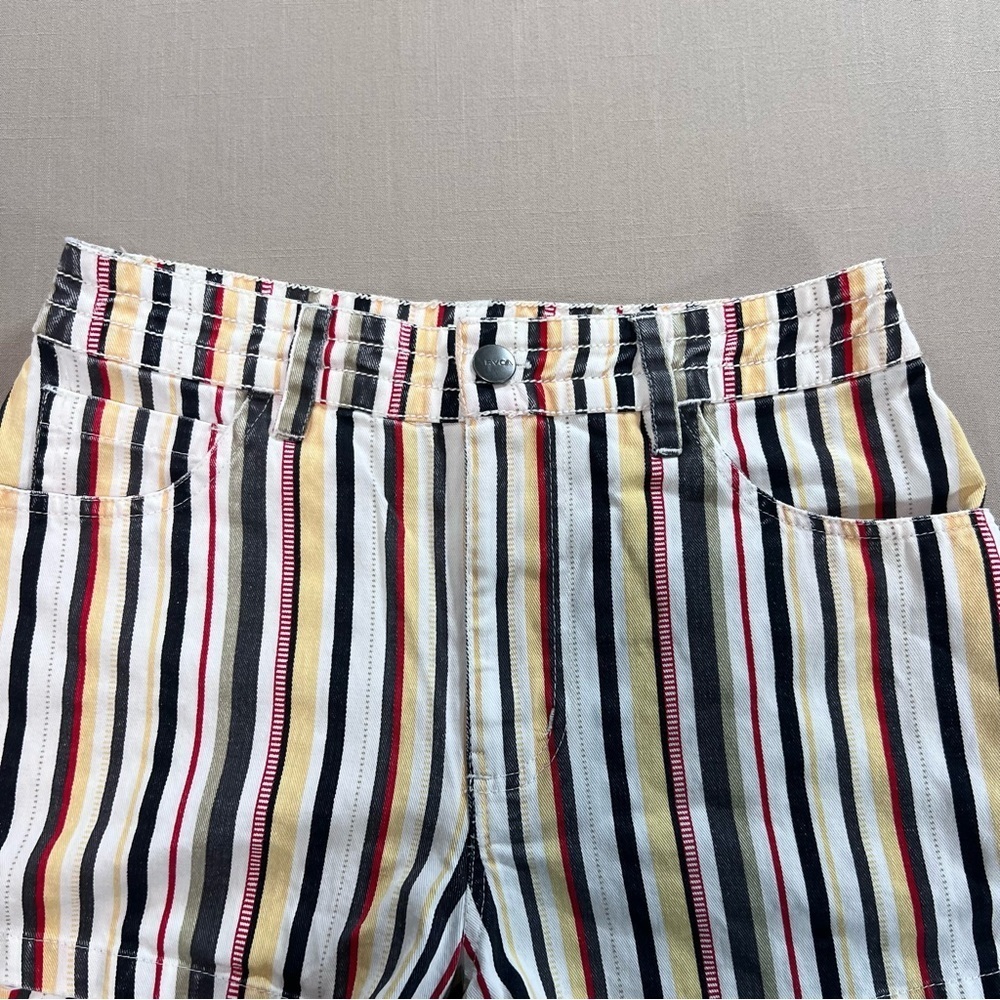 RVCA Chill Wave Striped Shorts Women’s XS | Retro Surf Skate Summer - Picture 2 of 12